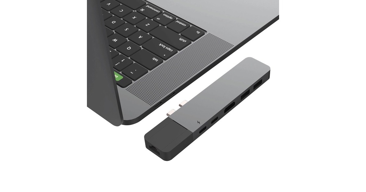 Hyper USB-C 4K Ethernet Dock, Dockingstation(dunkelgrau)