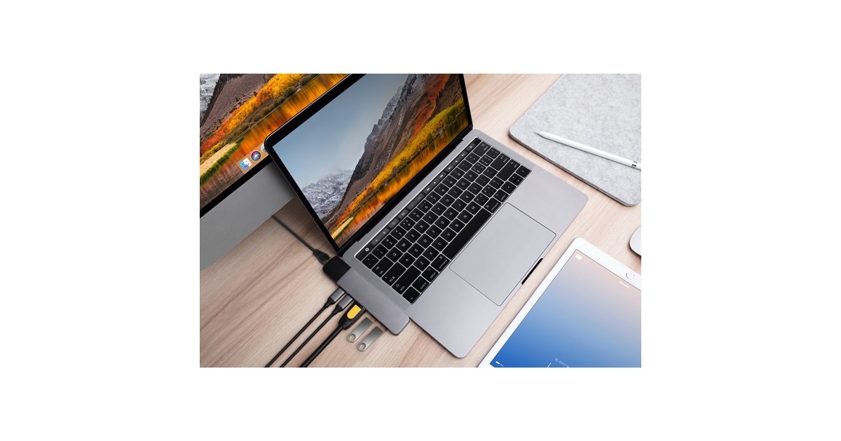 Hyper USB-C 4K Ethernet Dock, Dockingstation(dunkelgrau)