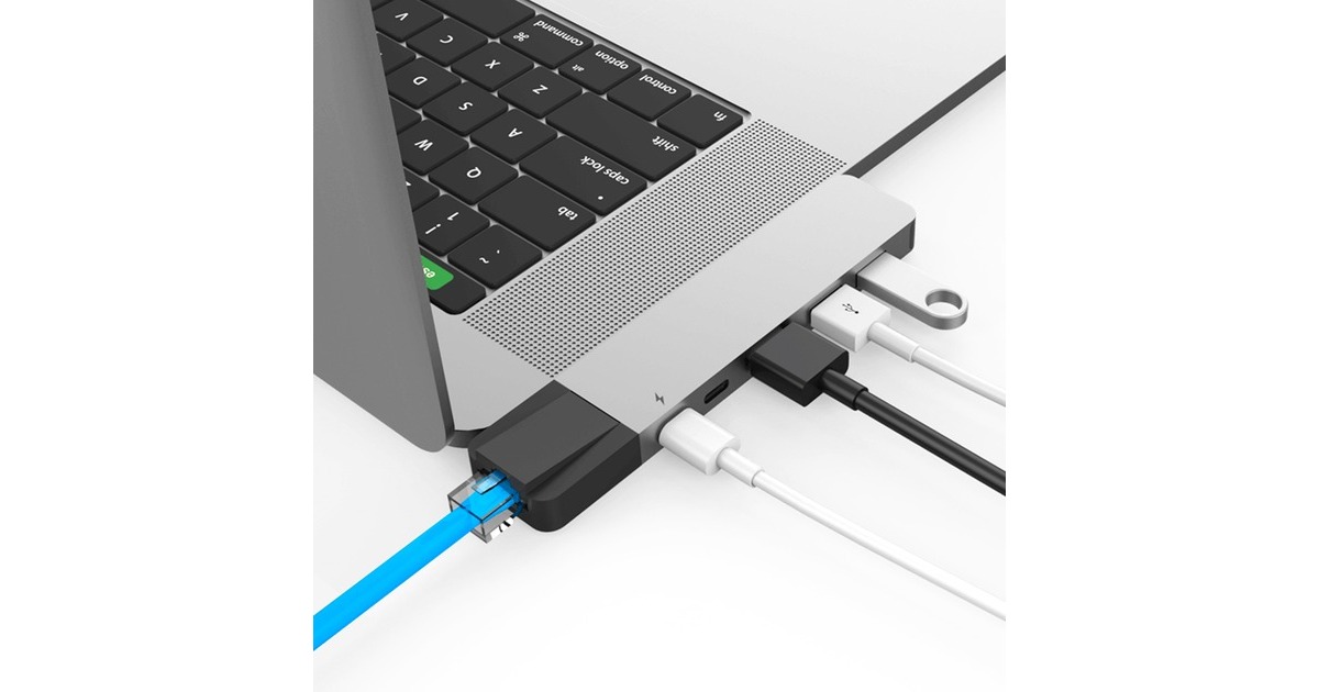 Hyper USB-C 4K Ethernet Dock, Dockingstation(silber)