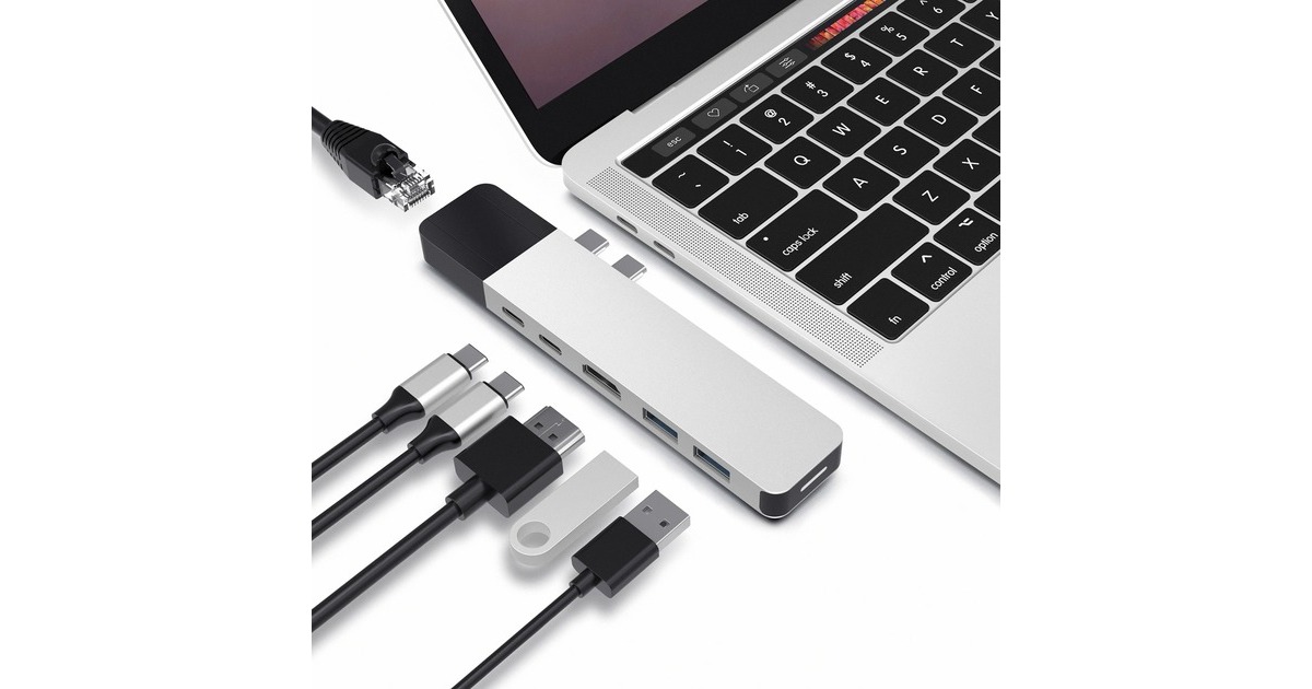 Hyper USB-C 4K Ethernet Dock, Dockingstation(silber)