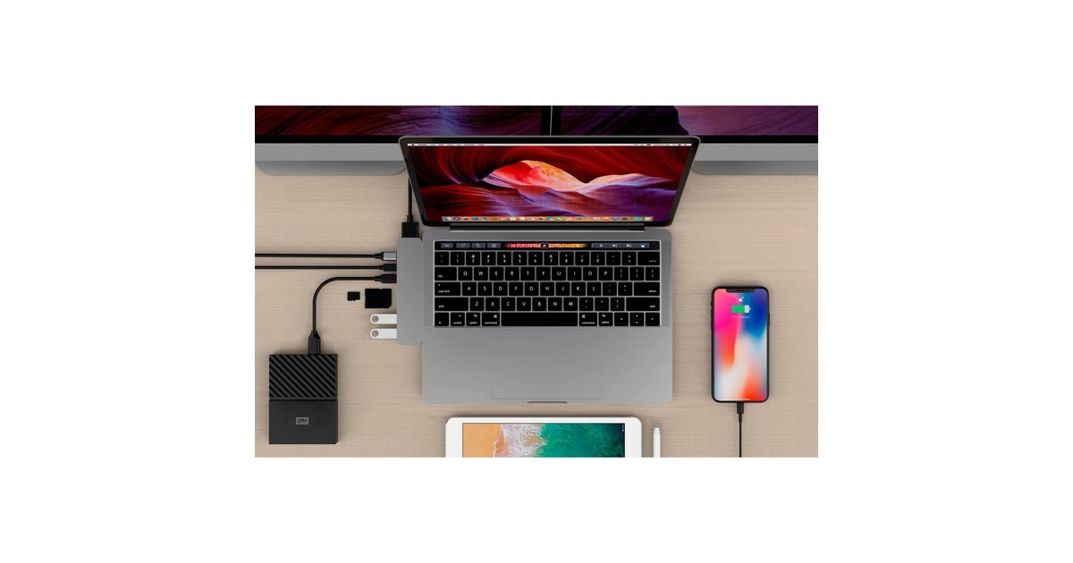 Hyper USB-C 4K miniDP Dock, Dockingstation(silber)