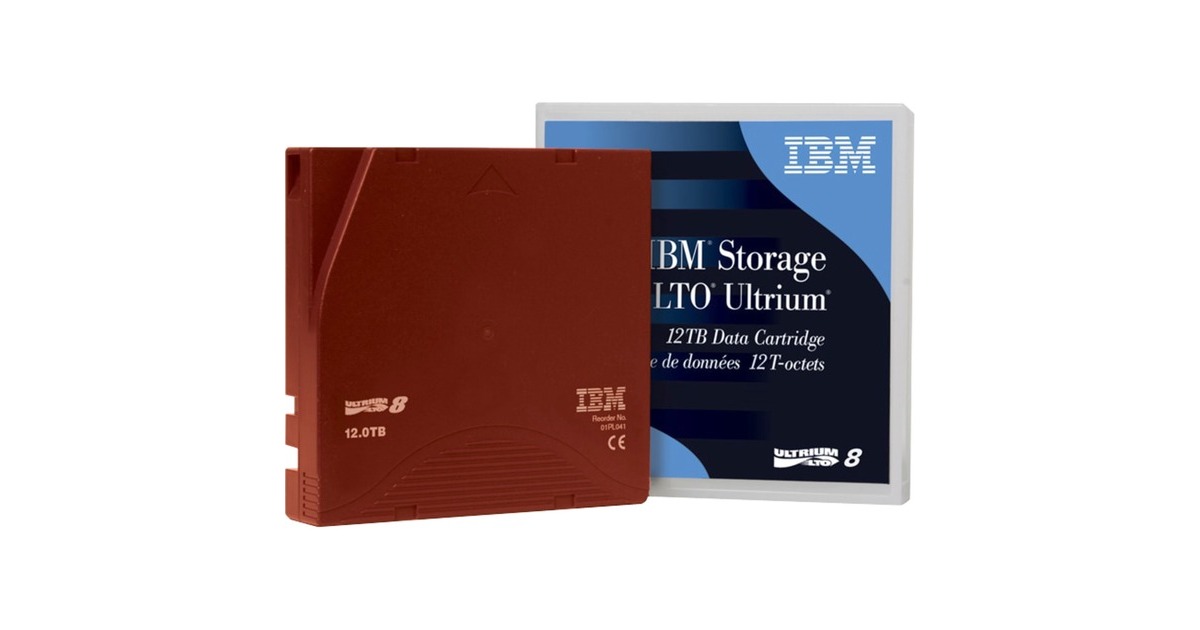 IBM LTO8 Medium 30 TB, Streamer-Medium(dunkelrot)