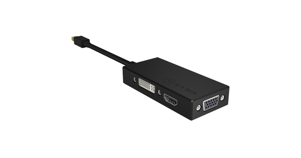 HDMI / DVI-D / VGA(schwarz, 8,7 cm)