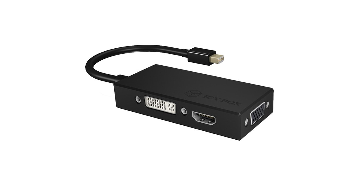 HDMI / DVI-D / VGA(schwarz, 8,7 cm)
