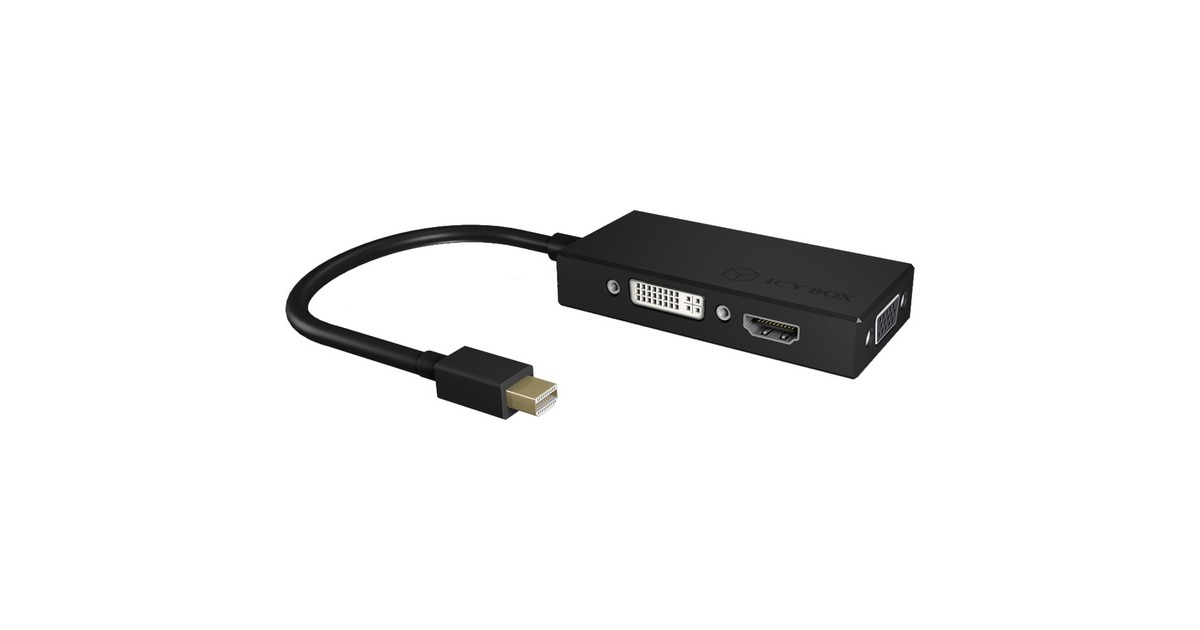 HDMI / DVI-D / VGA(schwarz, 8,7 cm)