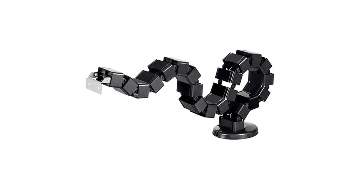 ICY BOX Fußbasis Kabelführung IB-MSA104-CM(schwarz, Kabelmanagement vom Boden bis zur Schreibtischunterkante)