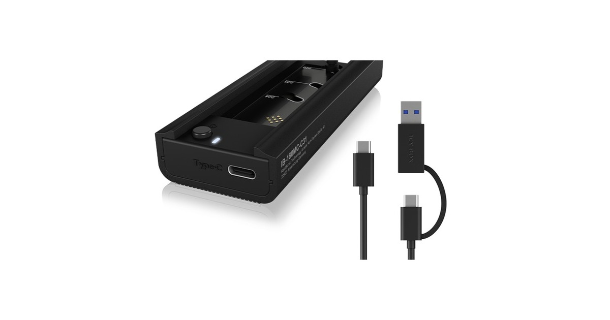 ICY BOX IB-180MC-C31, Laufwerksgehäuse(schwarz)