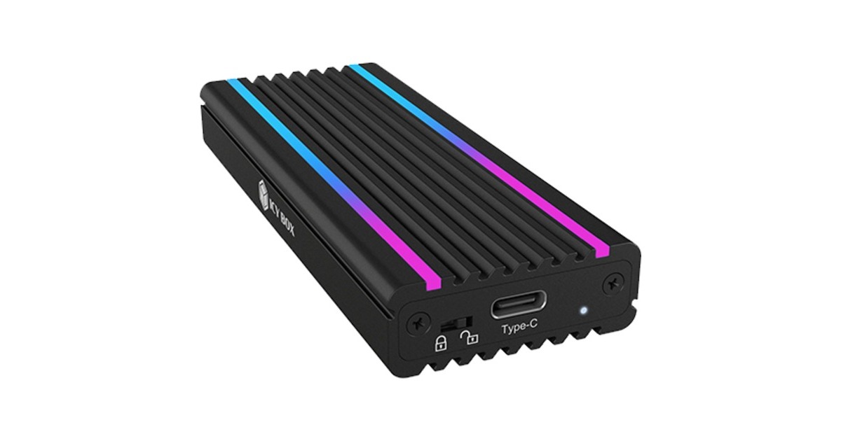 ICY BOX IB-1824ML-C31, Laufwerksgehäuse(schwarz, RGB-Beleuchtung)