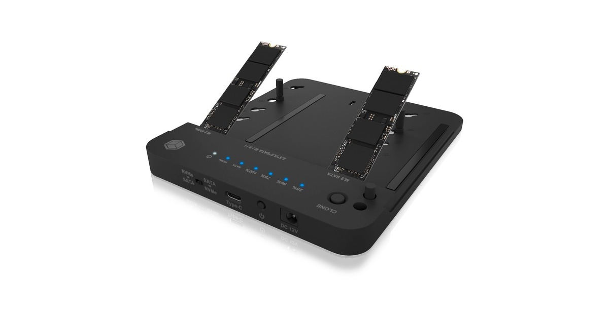 ICY BOX IB-2915MSCL-C31 CloneStation & DockingStation(M.2 NVME & SATA 2.5''/3.5'' SSD/HDD)