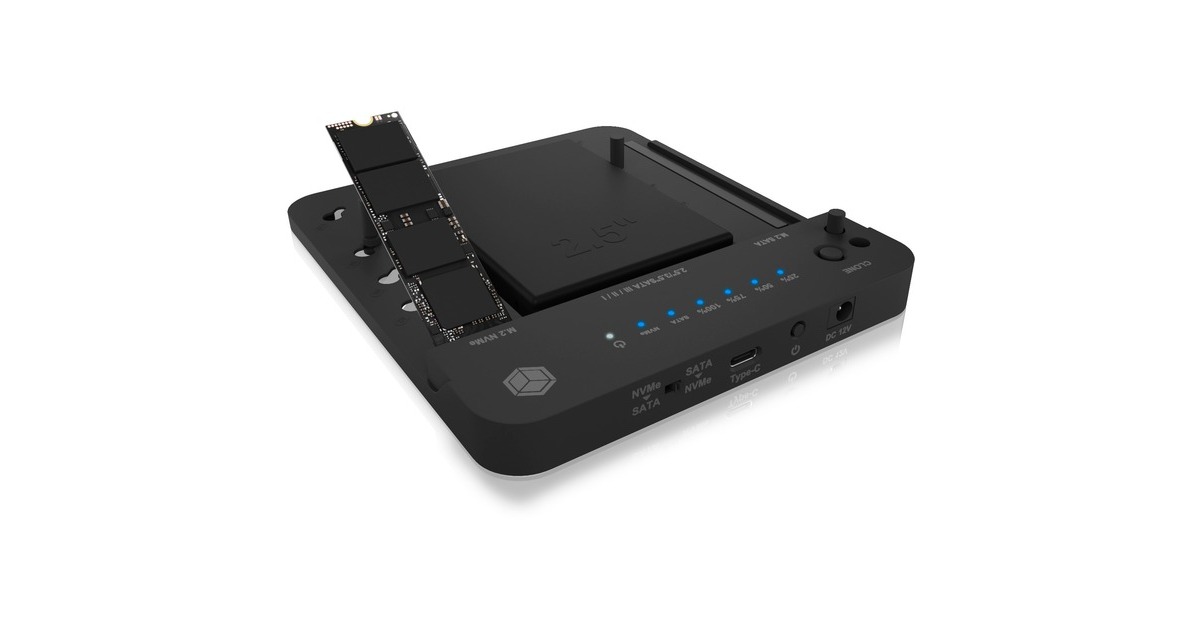 ICY BOX IB-2915MSCL-C31 CloneStation & DockingStation(M.2 NVME & SATA 2.5''/3.5'' SSD/HDD)