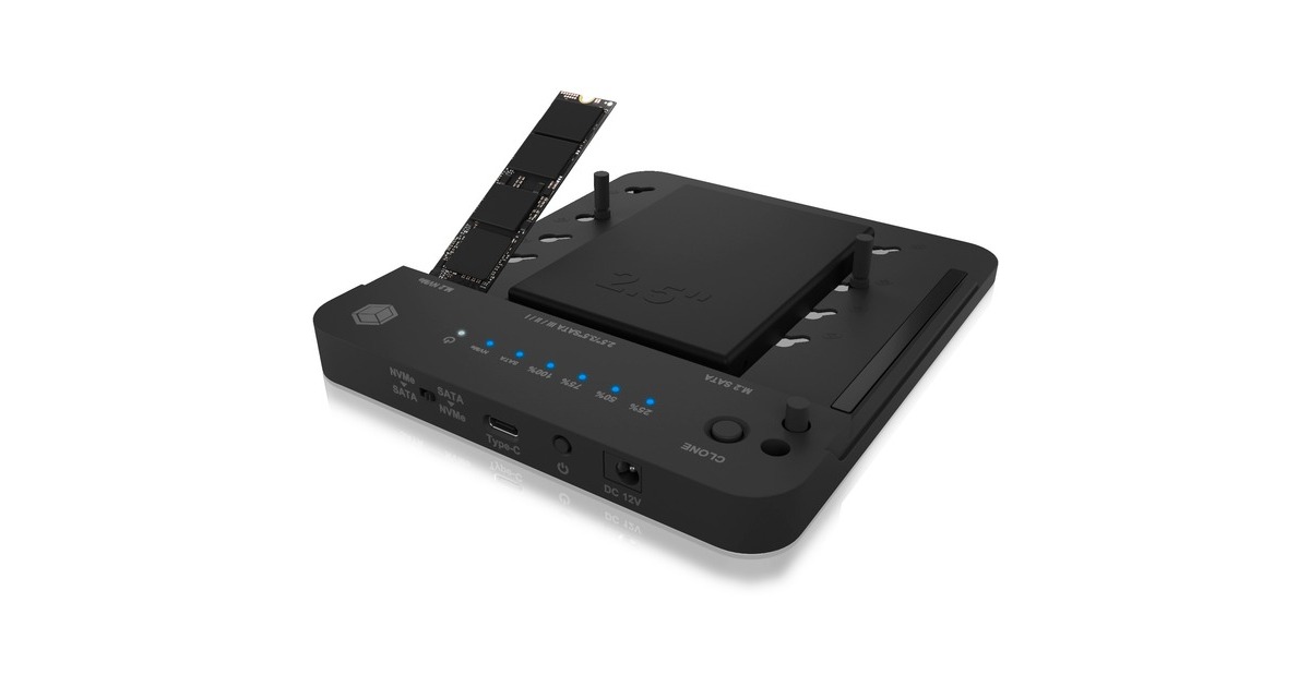 ICY BOX IB-2915MSCL-C31 CloneStation & DockingStation(M.2 NVME & SATA 2.5''/3.5'' SSD/HDD)