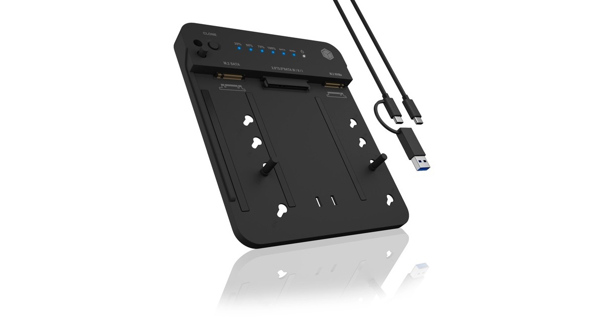 ICY BOX IB-2915MSCL-C31 CloneStation & DockingStation(M.2 NVME & SATA 2.5''/3.5'' SSD/HDD)