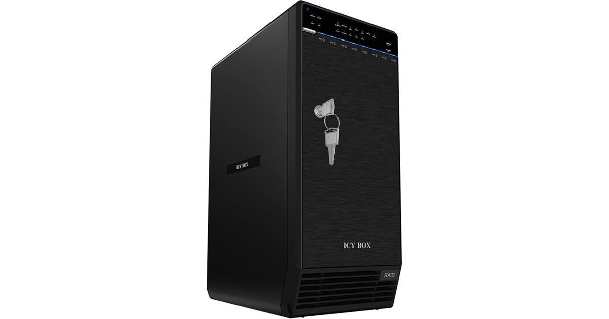 ICY BOX IB-3680SU3, Laufwerksgehäuse(schwarz, Externes 8-fach JBOD System für3,5" SATA I/II/III Festplatten )