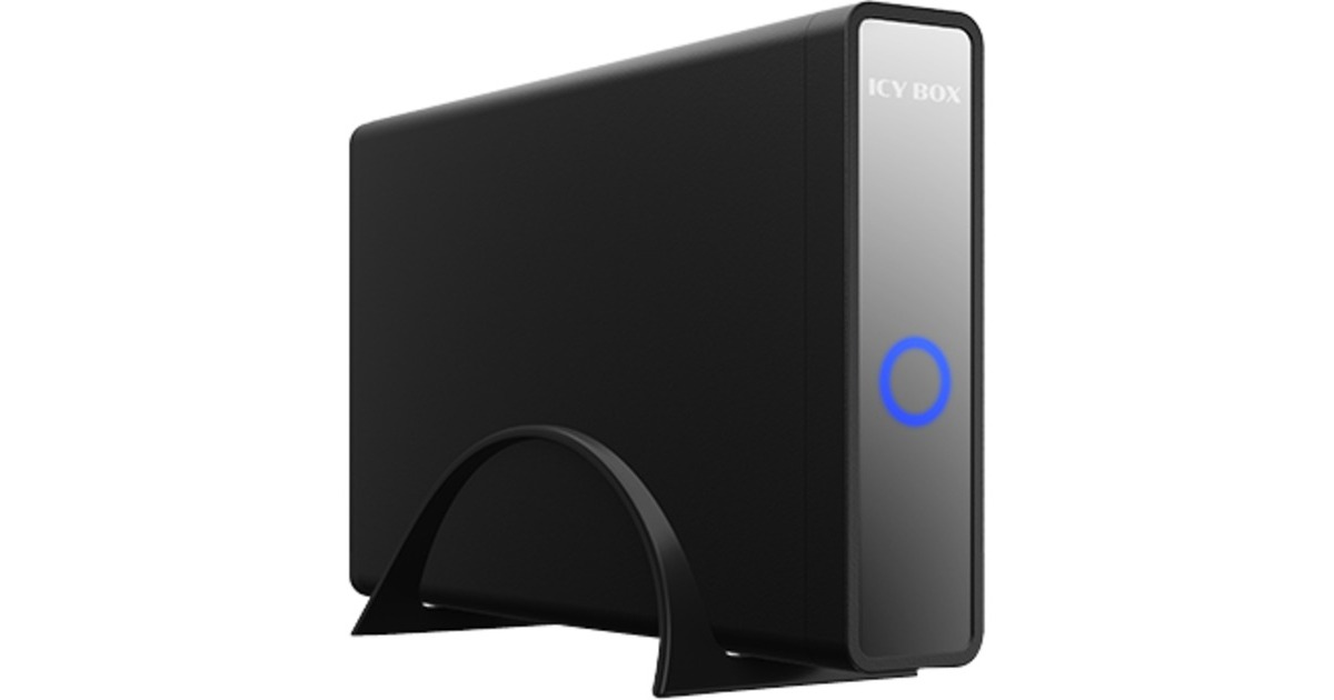 ICY BOX IB-382H-C31, Laufwerksgehäuse(schwarz, für 1x HDD/SSD mit USB 3.2 (Gen 2) Type-C Anschluss und USB Hub)