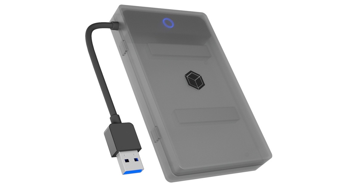 ICY BOX IB-AC603b-U3, Adapter(anthrazit/schwarz, Adapter für 1x HDD/SSD mit Kunststoffhülle)
