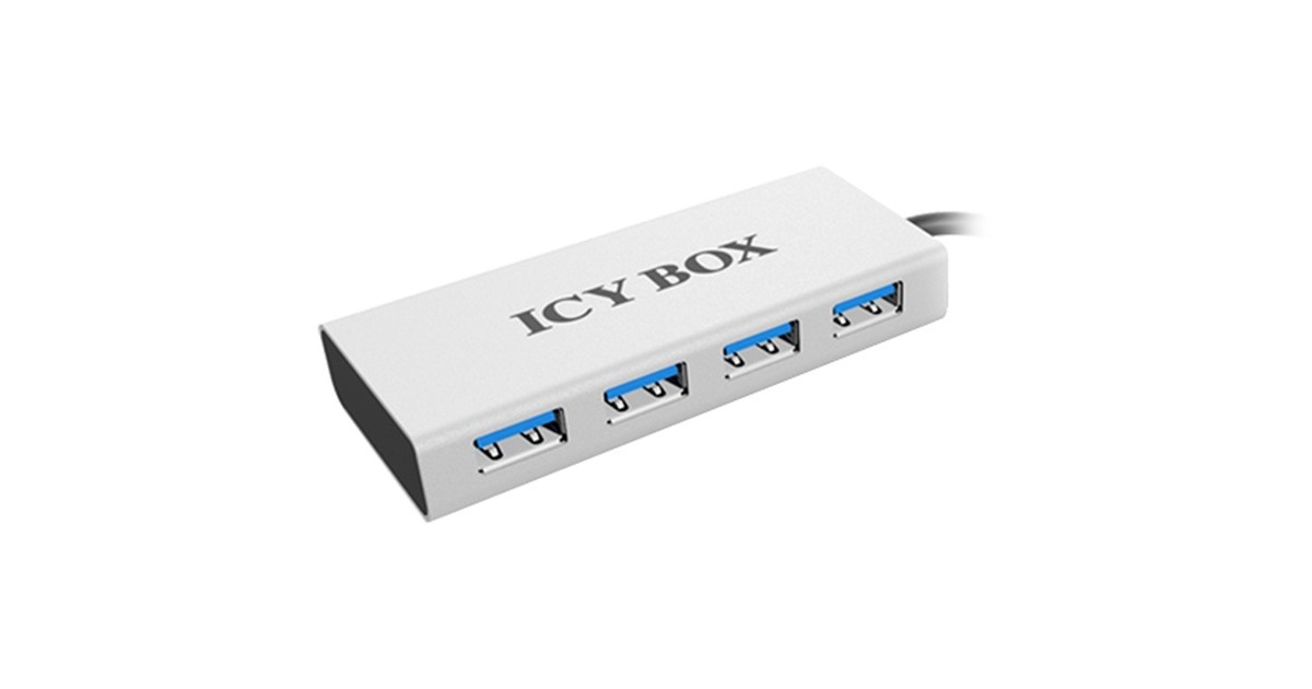 ICY BOX IB-AC6104, USB-Hub(silber/schwarz)