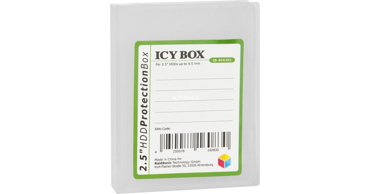 ICY BOX IB-AC6251 Schutzgehäuse(transparent, 2,5" (6,35 cm) Festplatten)