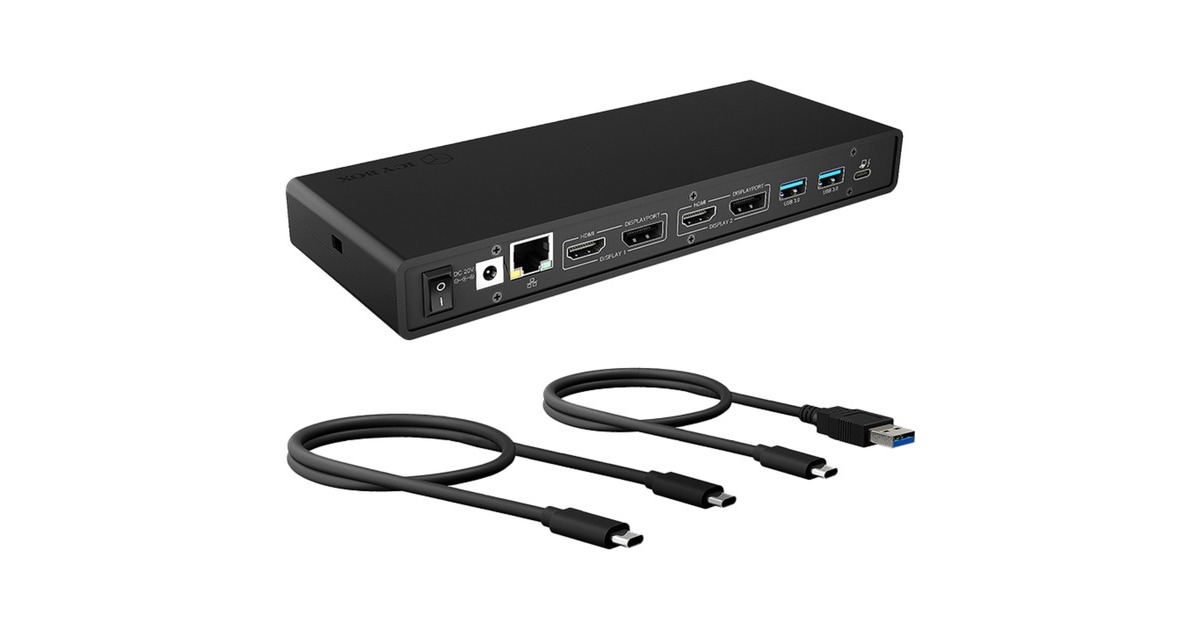 ICY BOX IB-DK2245AC, Dockingstation(grau, USB-C, HDMI, DisplayPort)