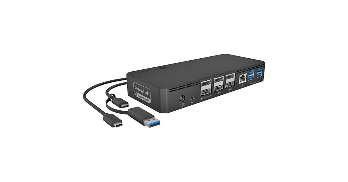 ICY BOX IB-DK2254AC, Dockingstation(schwarz, USB-C, HDMI, DisplayPort)