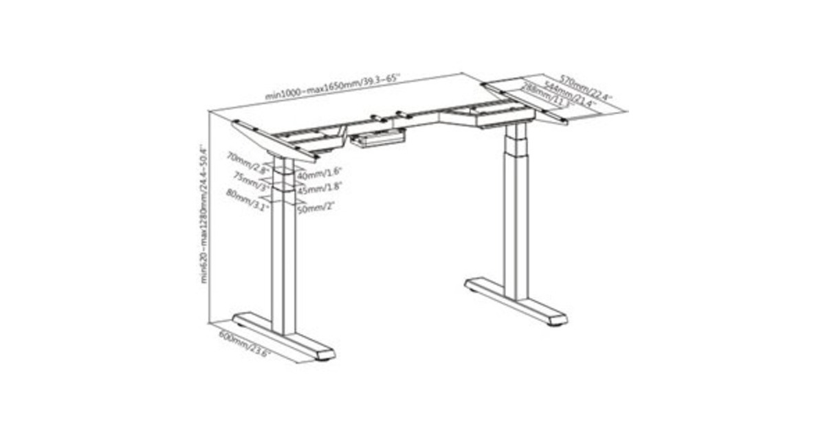 ICY BOX IB-EW205B-T 60866, Untergestell(schwarz)