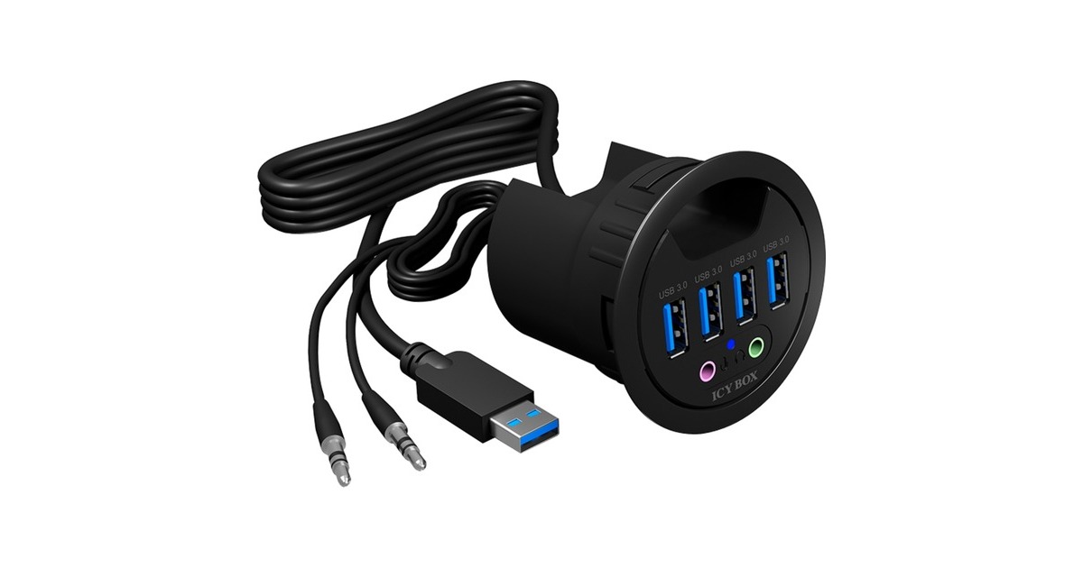 ICY BOX IB-HUB1403A, USB-Hub(schwarz)
