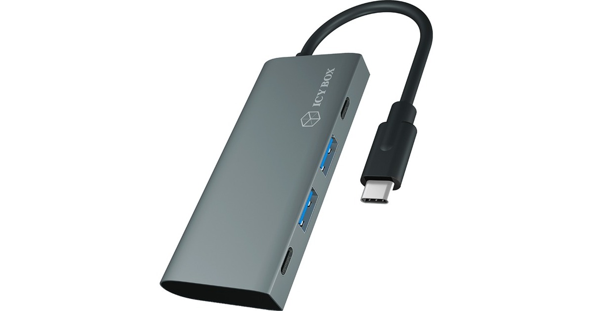 ICY BOX IB-HUB1428-C31, USB-Hub(anthrazit/schwarz)