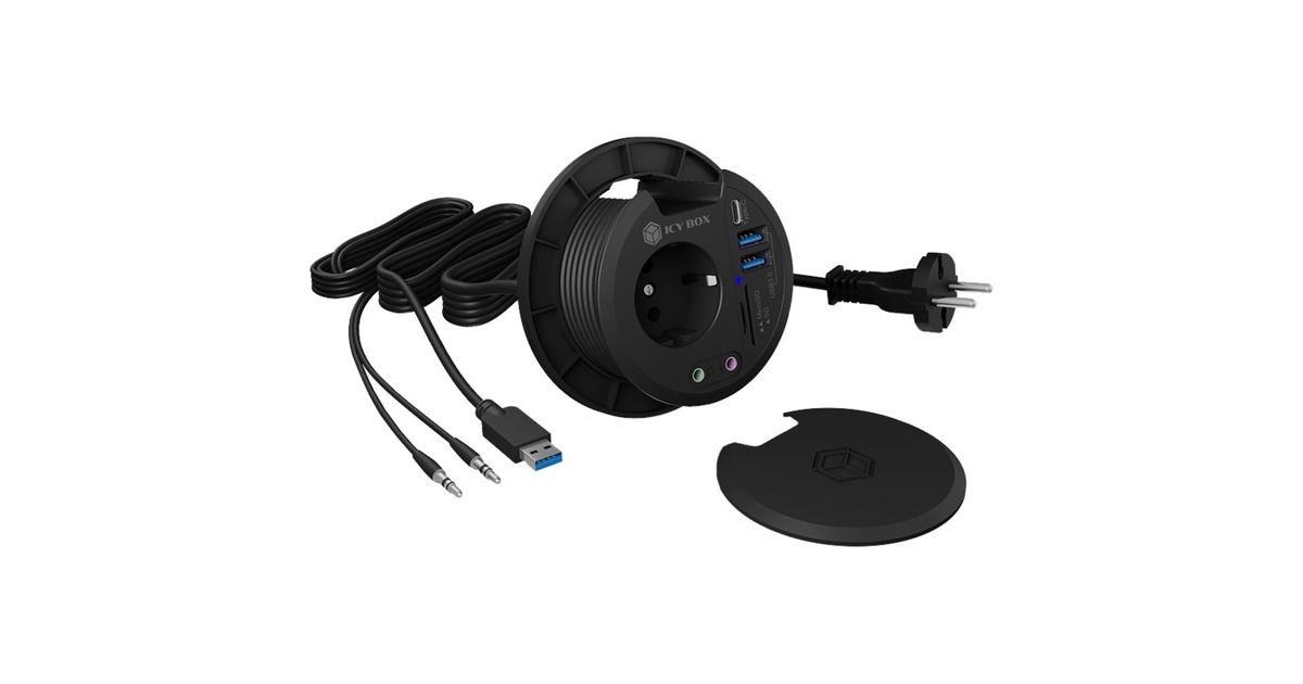 ICY BOX IB-HUB1430-CR, USB-Hub(schwarz)