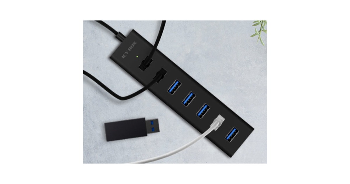 ICY BOX IB-HUB1700-U3, USB-Hub(schwarz)