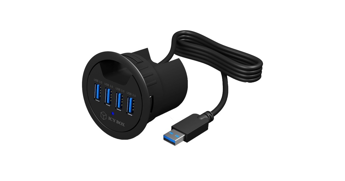 ICY BOX IB-Hub1403, USB-Hub(schwarz)