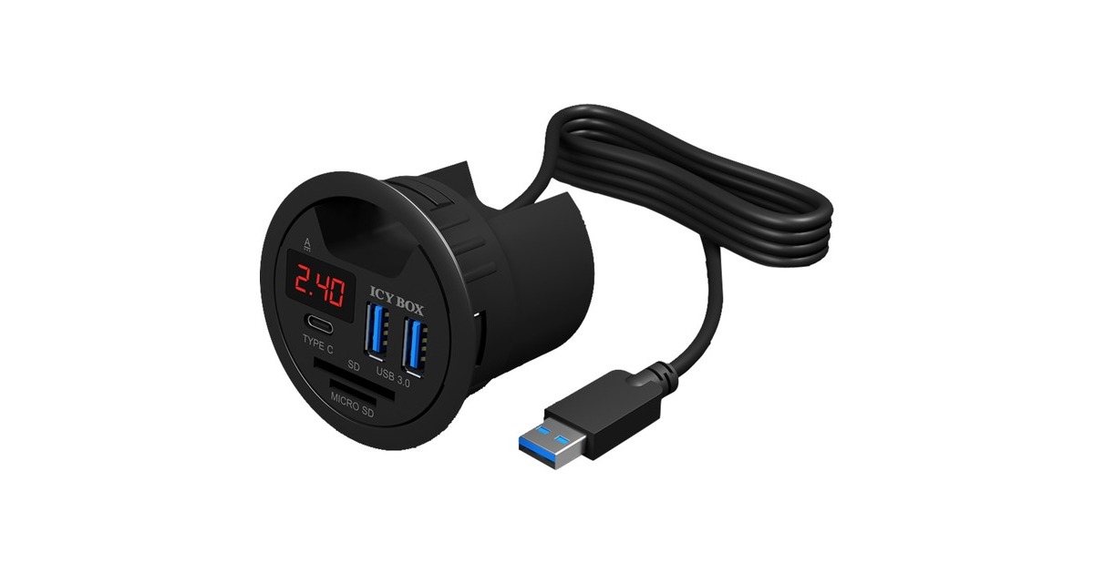 ICY BOX IB-Hub1404, USB-Hub(schwarz)