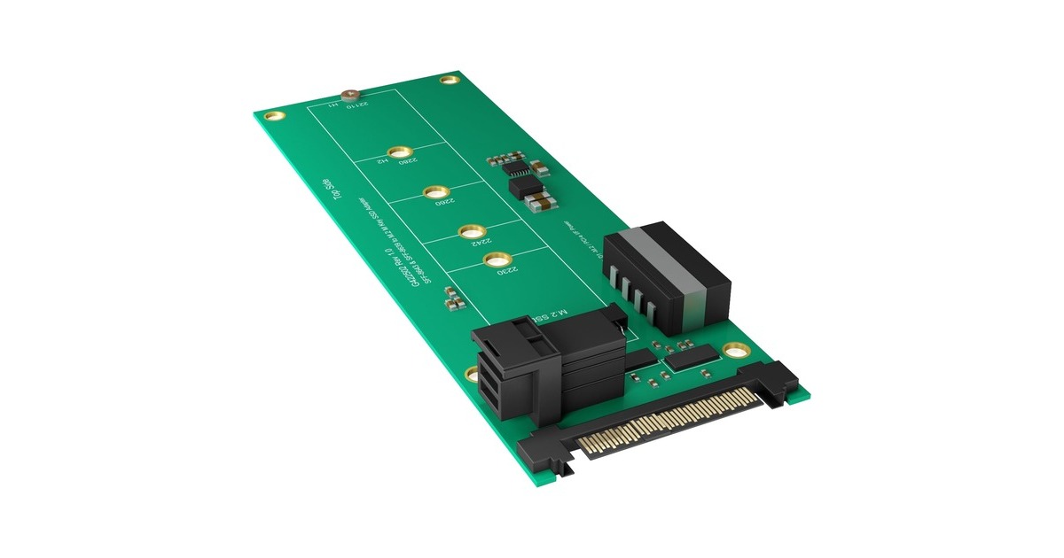 ICY BOX IB-M2B02 Konverter Platine, Serial ATA-Controller(grün)