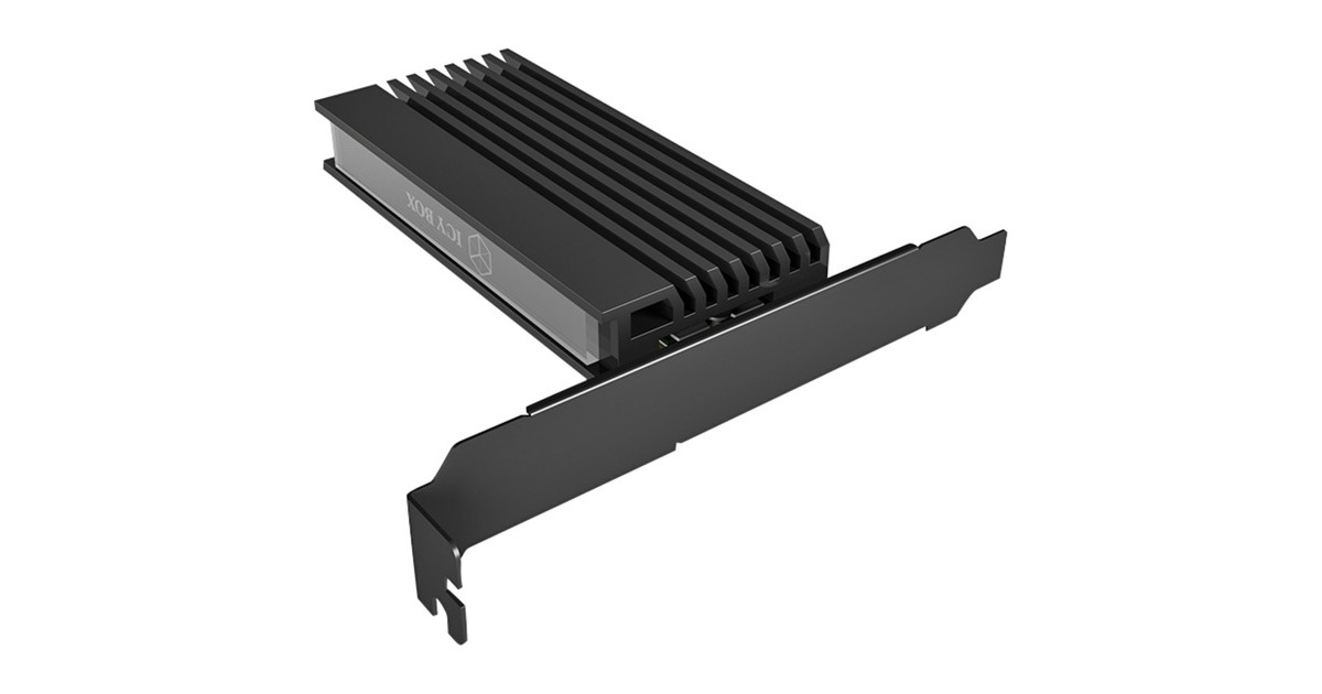 ICY BOX IB-PCI214M2-HSL, Adapter(schwarz)