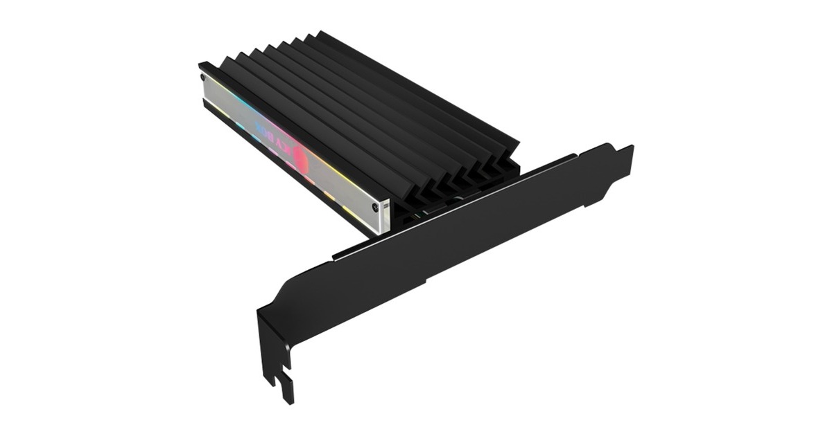 ICY BOX IB-PCI224M2-ARGB, Adapter(schwarz)