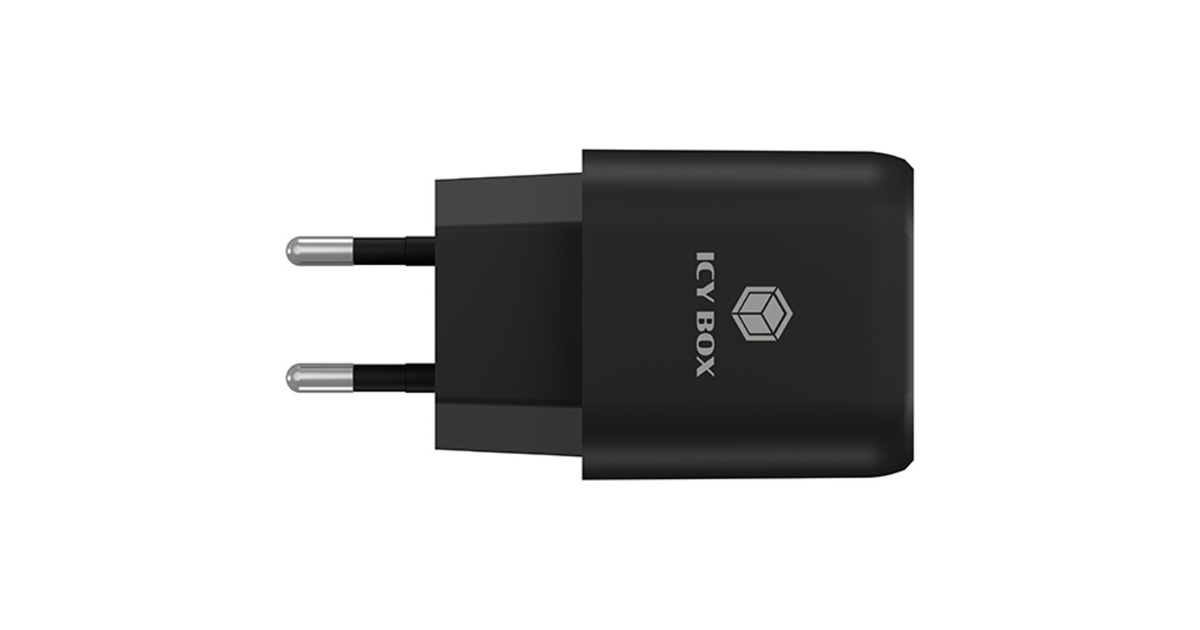 ICY BOX IB-PS102-PD, Ladegerät(schwarz)