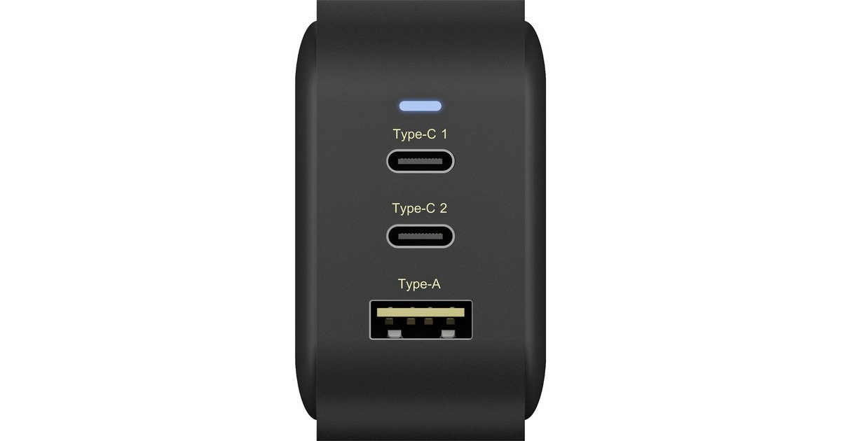ICY BOX IB-PS103-PD, Ladegerät(schwarz, mit 3 Anschlüssen und Power Delivery)