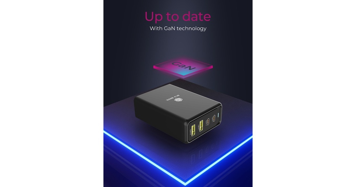 ICY BOX IB-PS104-PD, Ladegerät(schwarz, 4-Port Wall Charger)