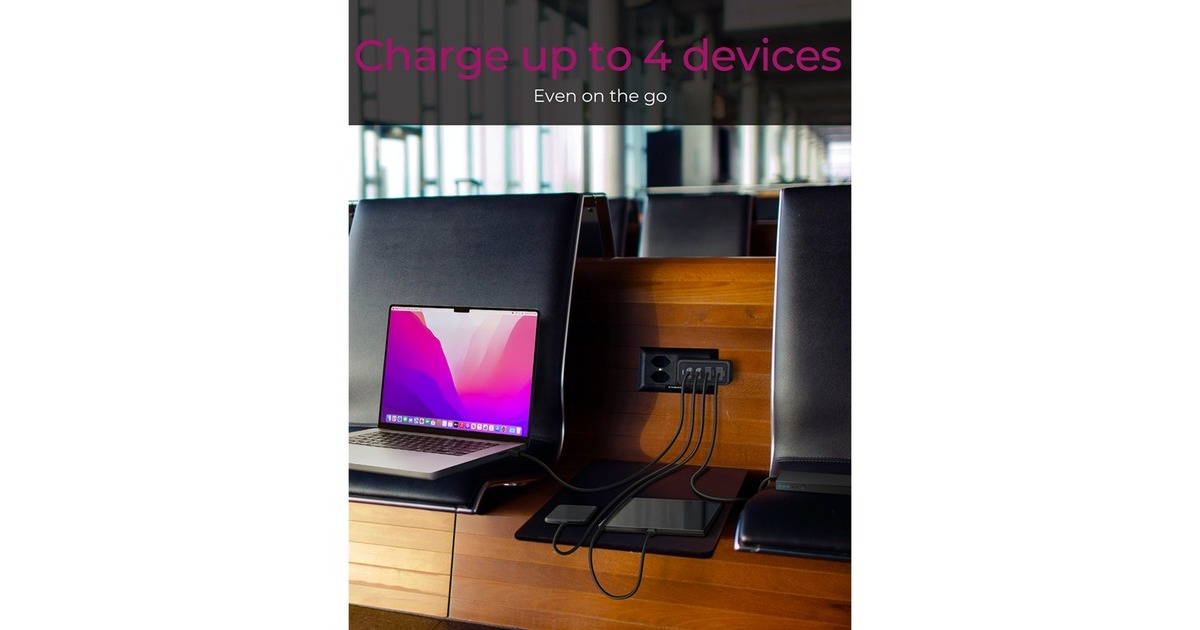 ICY BOX IB-PS104-PD, Ladegerät(schwarz, 4-Port Wall Charger)