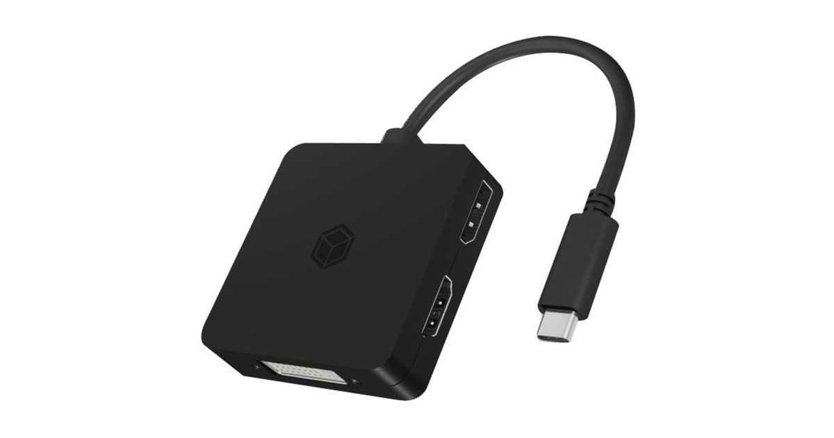 VGA + DVI + HDMI + DisplayPort Buchse(schwarz, 15cm)