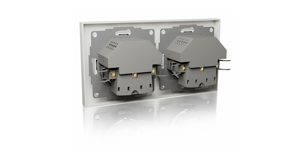 ICY BOX Unterputz Steckdosenset IB-MPS4200W-PD, mit USB PD Ladefunktion(weiß, 2 Stück)