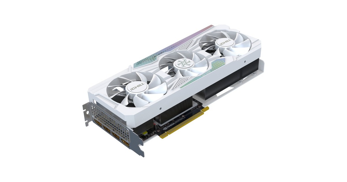 INNO3D GeForce RTX 4060 Ti 8GB ICHILL X3 WHITE, Grafikkarte(weiß, DLSS 3, 3x DisplayPort, 1x HDMI 2.1)