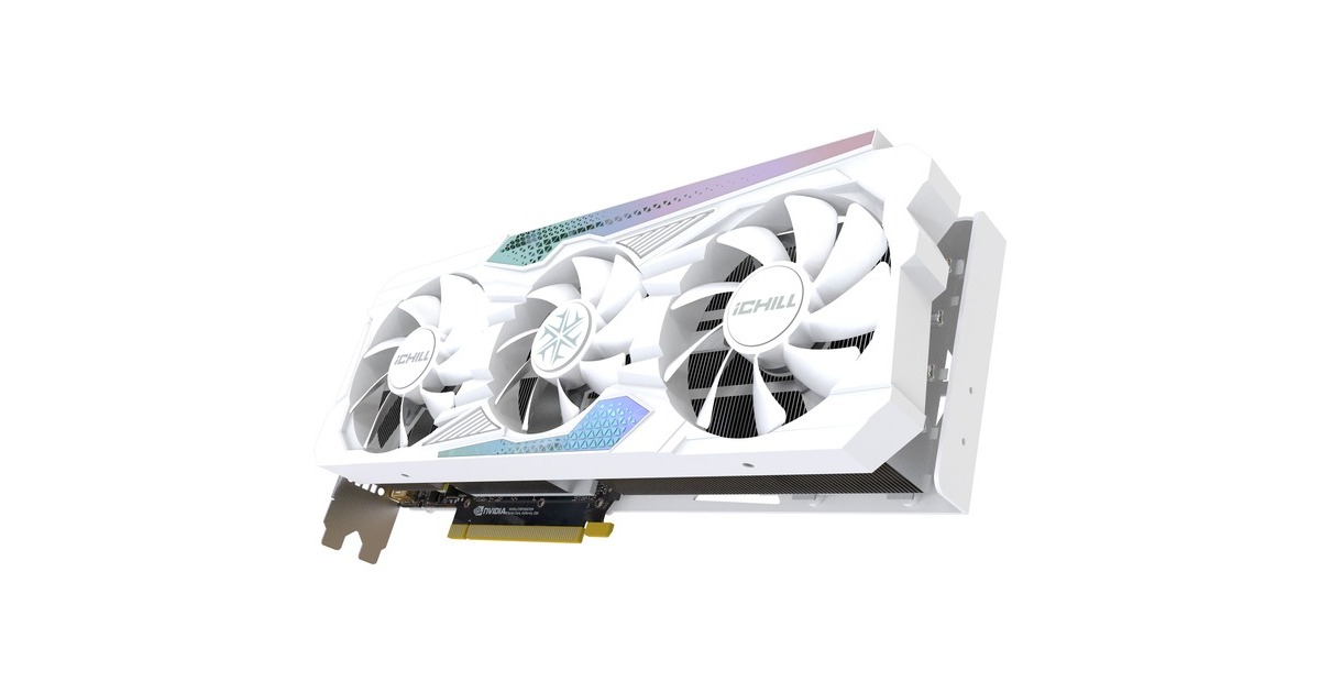 INNO3D GeForce RTX 4060 Ti 8GB ICHILL X3 WHITE, Grafikkarte(weiß, DLSS 3, 3x DisplayPort, 1x HDMI 2.1)