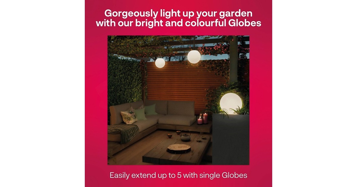 INNR Outdoor Smart Globe Light Colour 3er-Pack, LED-Leuchte(ersetzt 33 Watt)