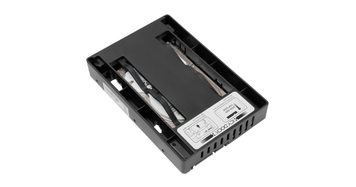 Icy Dock EZConvert Lite MB882SP-1S-3B DUAL, Einbaurahmen(schwarz, Set aus 2x 2,5