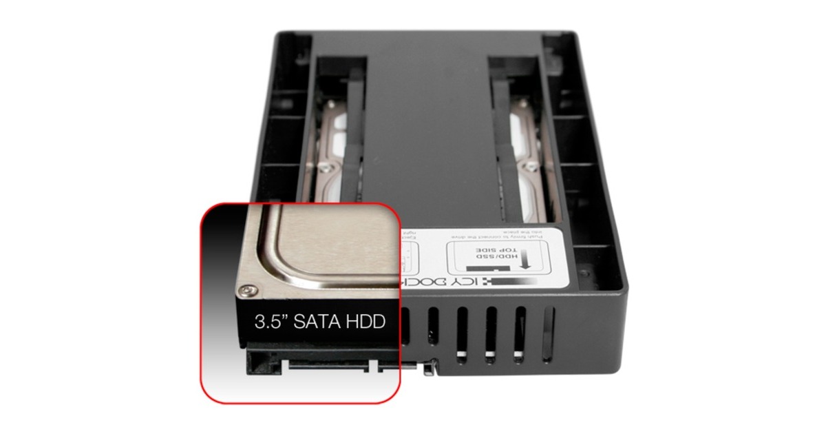 Icy Dock EZConvert Lite MB882SP-1S-3B DUAL, Einbaurahmen(schwarz, Set aus 2x 2,5