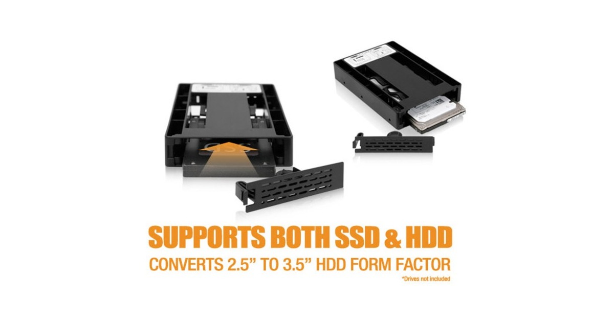 Icy Dock EZConvert Lite MB882SP-1S-3B DUAL, Einbaurahmen(schwarz, Set aus 2x 2,5