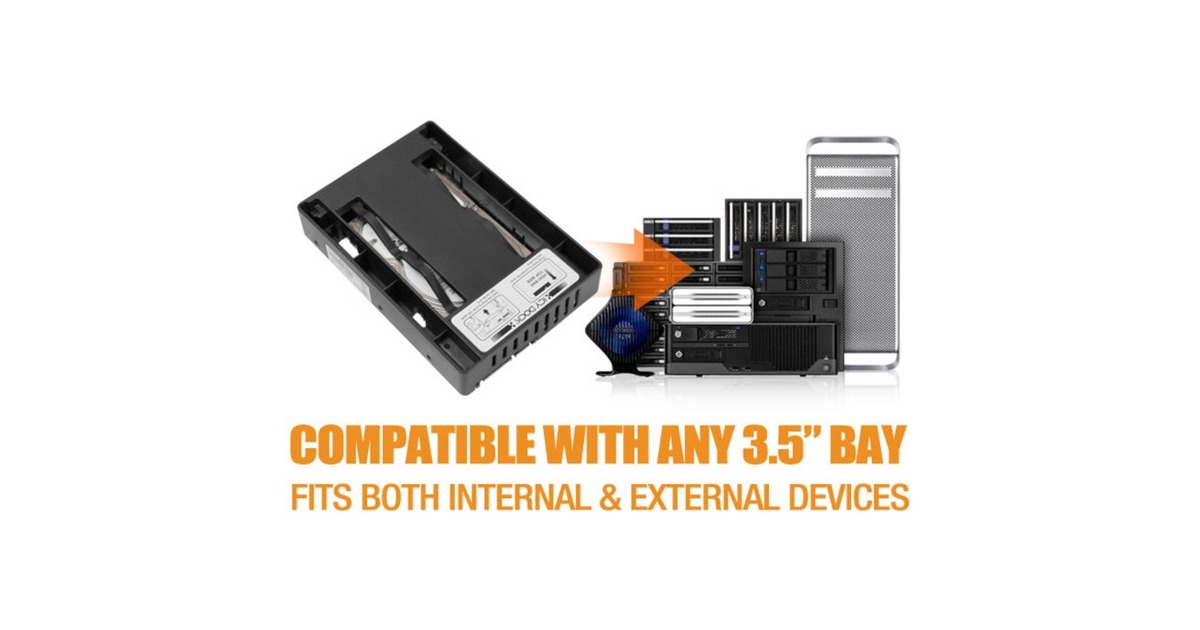 Icy Dock EZConvert Lite MB882SP-1S-3B DUAL, Einbaurahmen(schwarz, Set aus 2x 2,5