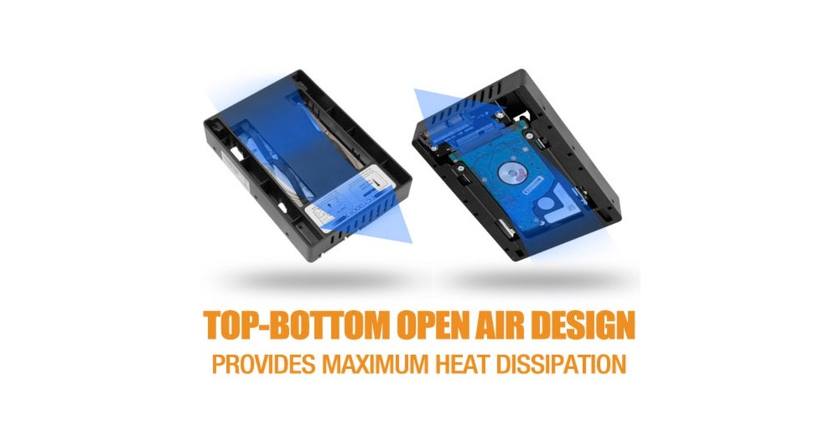 Icy Dock EZConvert Lite MB882SP-1S-3B DUAL, Einbaurahmen(schwarz, Set aus 2x 2,5