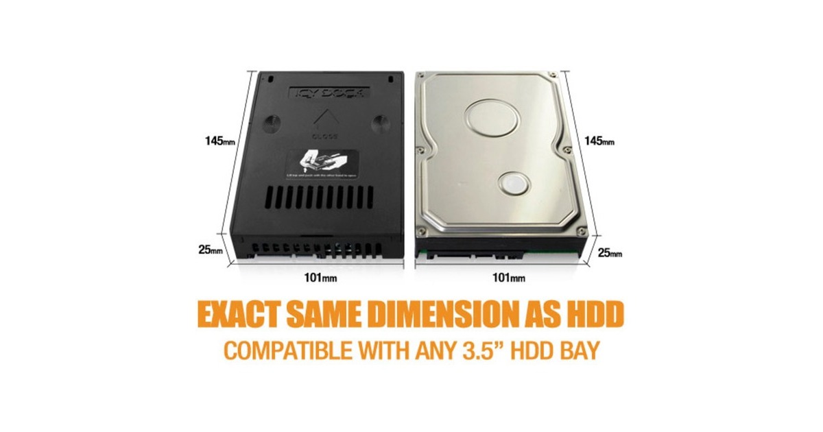 Icy Dock EZConvert MB882SP-1S-2B, Einbaurahmen(schwarz, 2,5