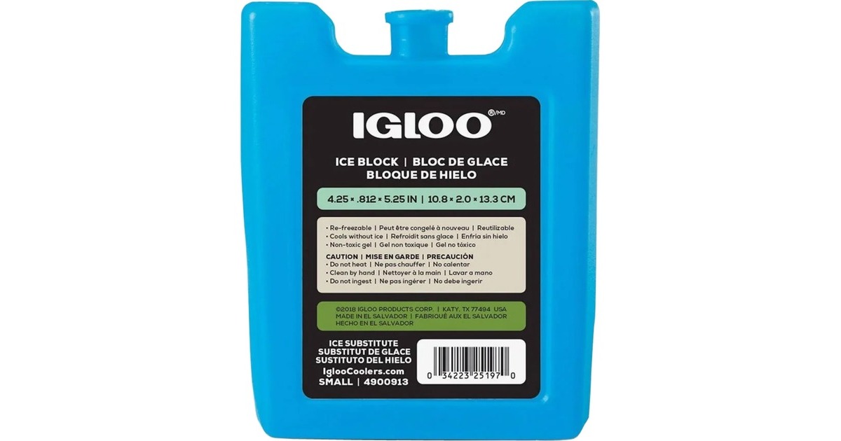 Igloo Maxcold Ice block Small, Kühlelement(blau, ca. 13cm x 11cm)
