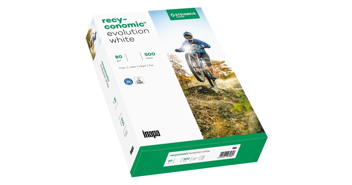 Inapa Recyconomic Evolution white A3, Papier(DIN A3 (500 Blatt), 80 g/m²)